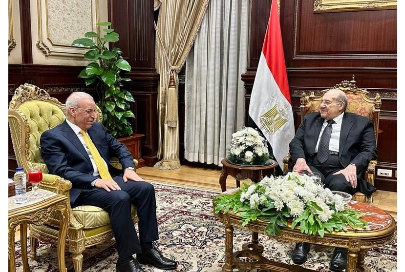 السفير العراقي بالقاهرة يلتقي رئيس مجلس الشيوخ المصري.