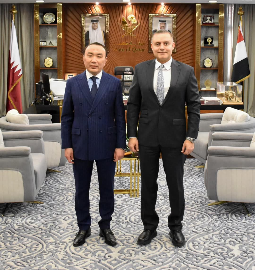 سفير كازاخستان الجديد بمصر يلتقى سفير قطر بالقاهرة