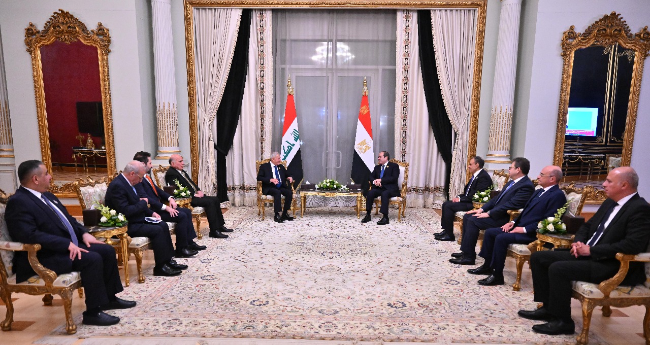 خلال استقباله إلرئيس العراقي ..الرئيس السيسي يؤكد على دعم مصر الثابت للعراق وشعبه الشقيق و إستعداد بلاده للانخراط بجهود التنمية فيه