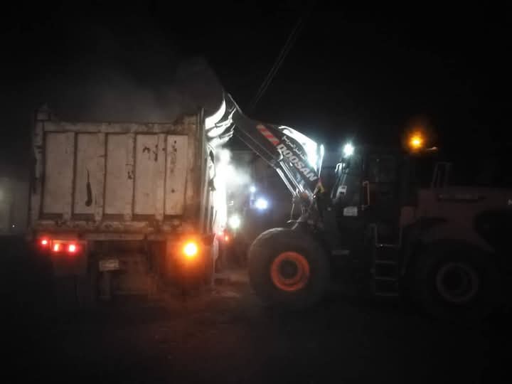 أعمال ليلية بقطاعات مختلفة بمركز المحلة