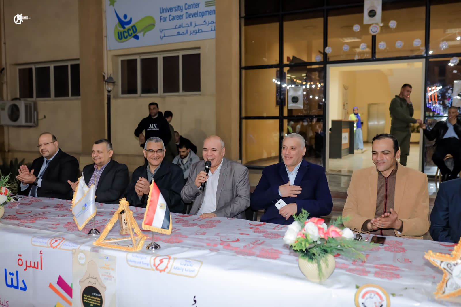 رئيس جامعة الدلتا التكنولوجية يشارك منتسبى الجامعة حفل الإفطار الجماعى