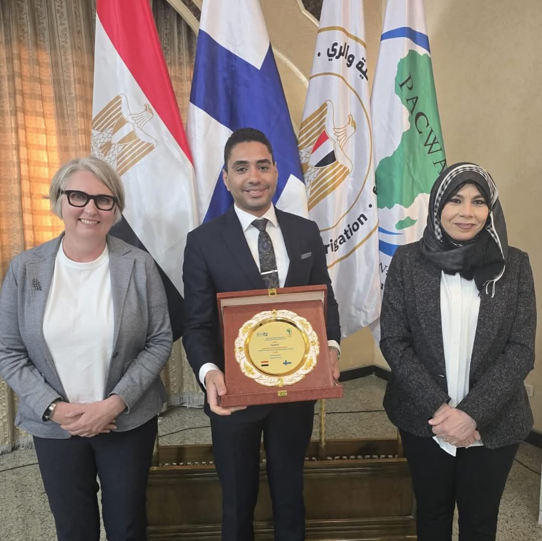 تحت رعاية سفارة فنلندا بالقاهرة اختتام ثلاث دورات تدريبية في المركز الإقليمي للتدريب ودراسات المياه