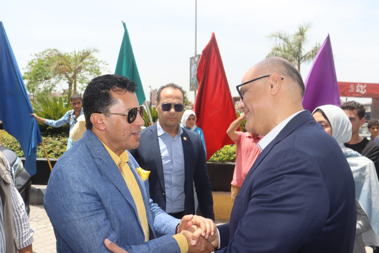 وزير الشباب والرياضة الدكتور أشرف صبحي يصل القليوبية لبدء جولة تفقدية موسعة بالمحافظة