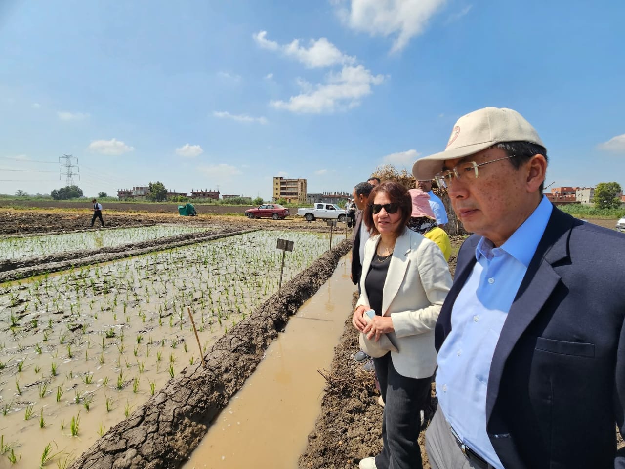 السفير السنغافورى بمصر يزور مركز بحوث وتدريب الأرز التابع لمركز البحوث الزراعية في كفر الشيخ