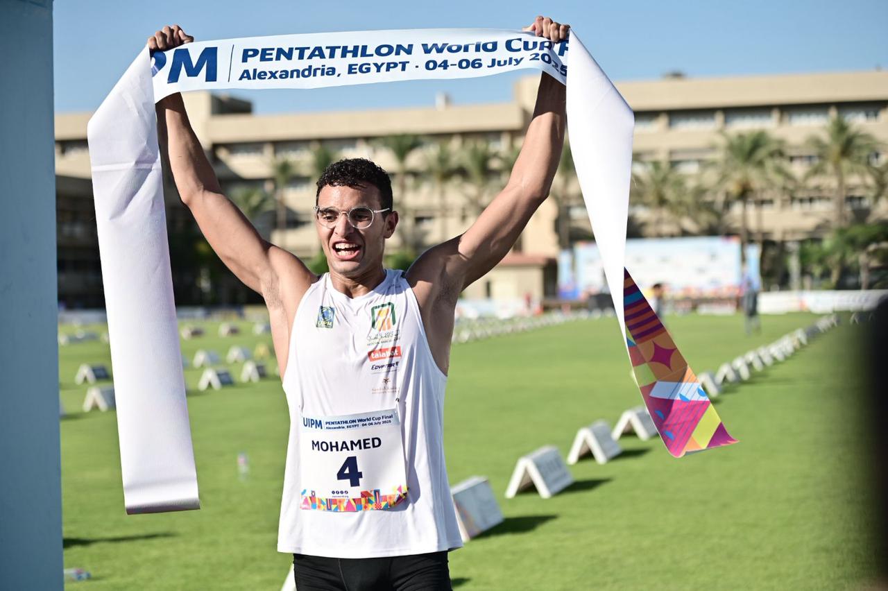 معتز وائل يتوج بذهبية نهائي كأس العالم للخماسي