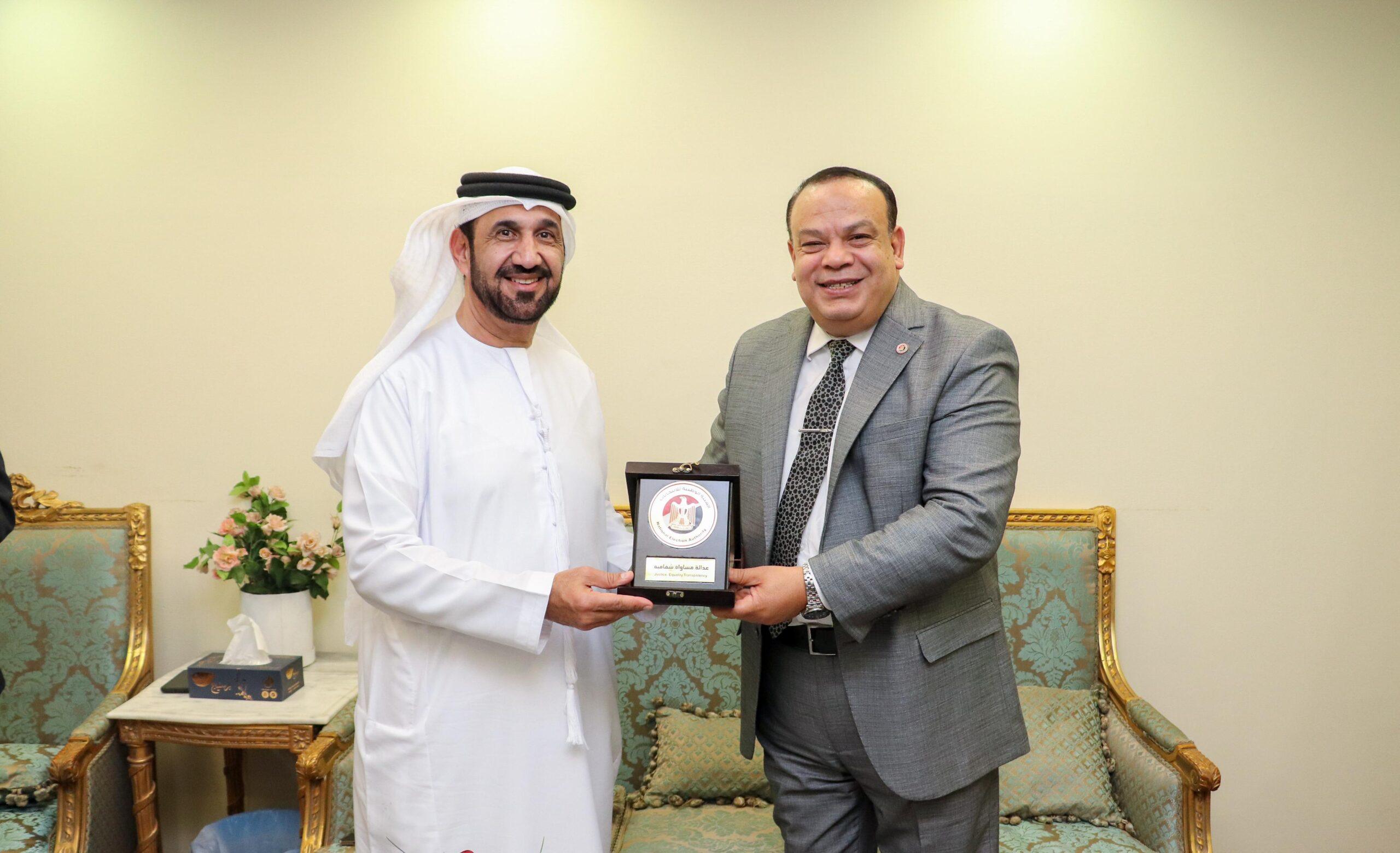 رئيس البرلمان العربي يلتقي رئيس الهيئة الوطنية للانتخابات، ويشيد بسلاسة سير العملية الانتخابية لمجلس الشيوخ المصري