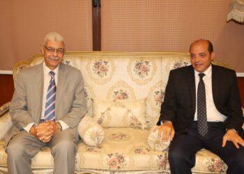 رئيس جامعة المنوفية يهنئ اللواء علاءالدين الجاحر مدير أمن المنوفية الجديد