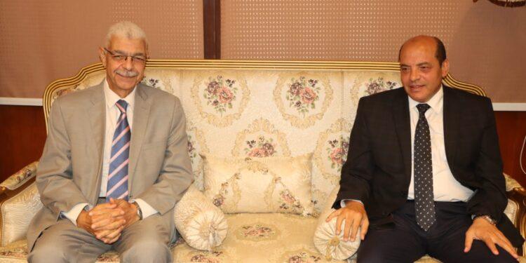 رئيس جامعة المنوفية يهنئ اللواء علاءالدين الجاحر مدير أمن المنوفية الجديد