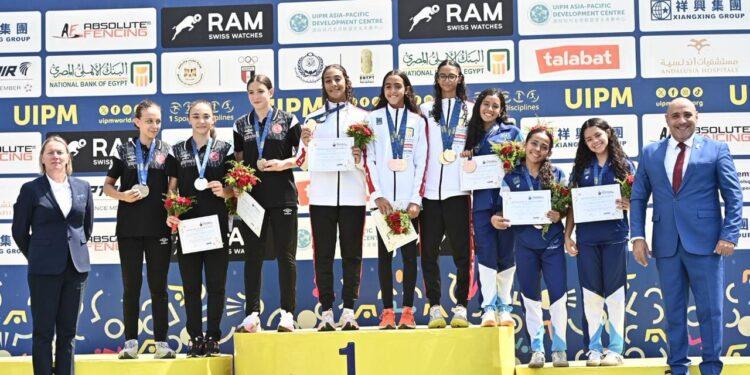 ذهبيتان وبرونزية لمصر في نهائي السيدات ببطولة العالم لشباب الخماسي الحديث تحت 15 سنة