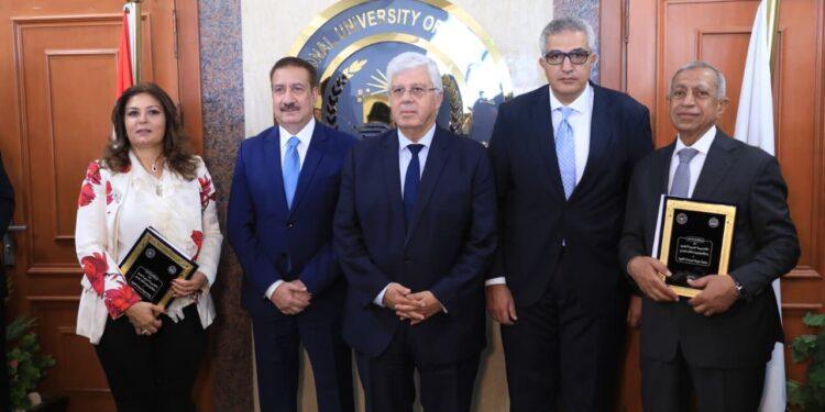 وزير التعليم العالي ومحافظ المنوفية ورئيس جامعة مدينة السادات يفتتحون مقر جامعة مدينة السادات الأهلية