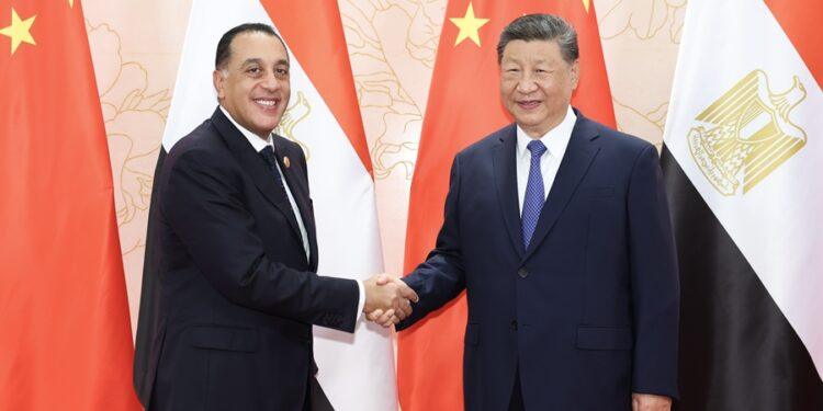 الرئيس الصيني يلتقى مع رئيس الوزراء مصطفى مدبولي في مدينة تيانجين