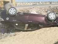 من أسرة واحدة إصابة 5 أشخاص فى حادث انقلاب سيارة بطريق سفاجا قنا