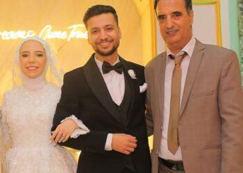 تهنئة بزفاف العروسين محمد طارق وأيه عرابى