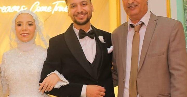 تهنئة بزفاف العروسين محمد طارق وأيه عرابى