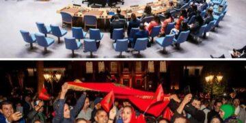 واخيرا بعد نصف قرن تصبح الصحراء مغربية بقرار دولي .سر خروج الملك المغربي وشعبه مرحبين بالقرار .