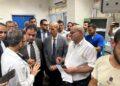 رئيس جامعة بني سويف يتفقد مصابي حريق المستشفى العسكري ومعدية أشمنت