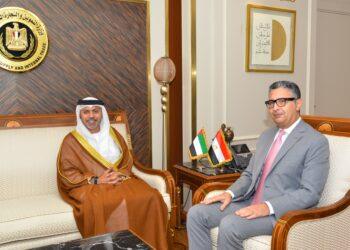 وزير التموين يستقبل السفير حمد الزعابي سفير دولة الامارات العربية المتحدة لبحث سبل التعاون المشترك بين مصر والإمارات