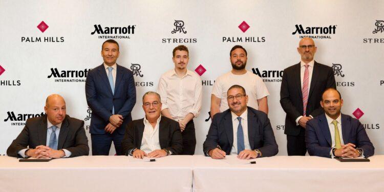 في إطار التزامها بتعزيز قطاع السياحة والضيافة الفاخرة.. بالم هيلز توقع اتفاقية استراتيجية مع مجموعة ماريوت العالمية لتطوير فندق «سانت ريجيس، بالم هيلز– الجيزة»