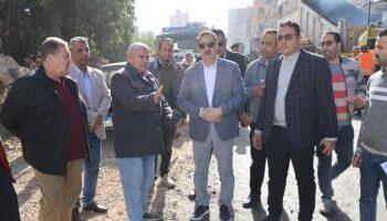 محافظ المنوفية يتفقد أعمال الرصف النهائية بطريق طنبدي – شبين الكوم