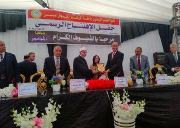 رئيس جامعة دمنهور يشهد مراسم وضع حجر الأساس لمبنى المجمع التعليمي وافتتاح كلية الطب البيطري جامعة الأزهر بحوش عيسى