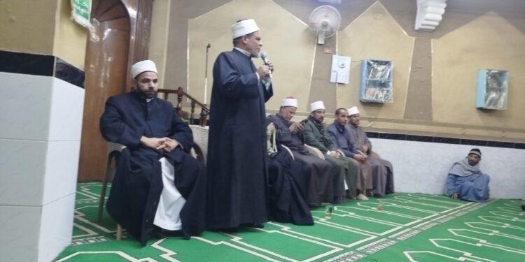كوكبة من علماء الأزهر الشريف وأوقاف القليوبية للاحتفال بذكرى الاسراء والمعراج بمسجد صقر بشبين القناطر