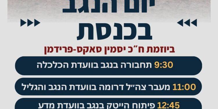 20يناير يوم النقب في الكنيست: بين التنمية والبعد الاستراتيجي