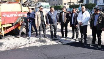 استمرار أعمال الرصف بكوبرى مبارك بالمنوفية تمهيداً لدخوله الخدمة عقب تطويره