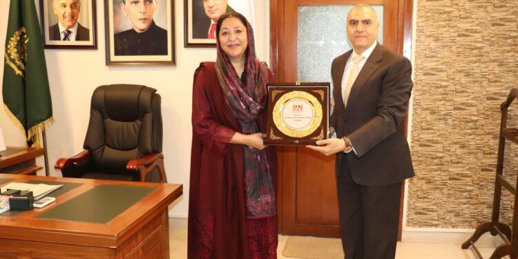 السفير المصري لدى باكستان يلنقى مع وزيرة الدولة للتعليم الاتحادي