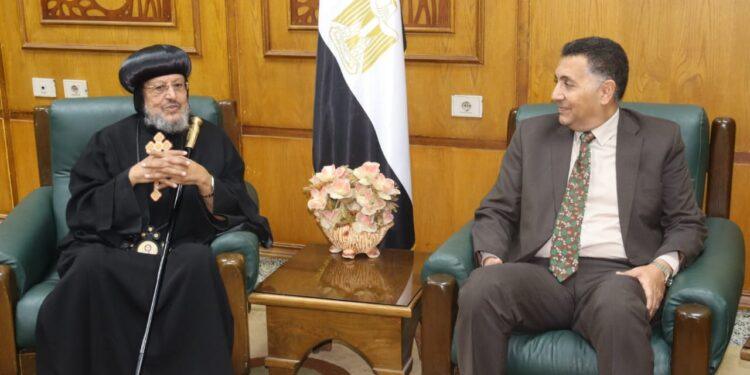 محافظ القليوبية يستقبل وفد مطرانيات الكنيسة القبطية الأرثوذكسية لتهنئته بتوليه مهام منصبه
