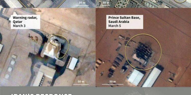 عاجل: إيران تستهدف قواعد أمريكية… صور الأقمار الصناعية تكشف الأضرار