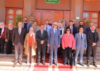رئيس جامعة المنوفية يستقبل وفد جامعة المنوفية الأهلية لمتابعة سير العمل وتبادل التهنئة بعيد الفطر