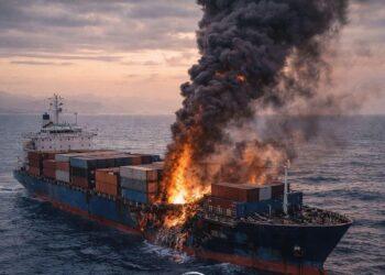 استهداف سفينة تجارية قبالة سواحل الإمارات وطاقمها يغادرها بعد إصابتها بمقذوف