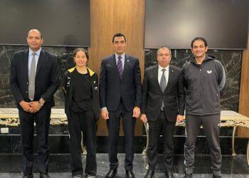 وزير الشباب والرياضة يستقبل هنا جودة بعد إنجازها التاريخي والتأهل لربع نهائي كأس العالم لتنس الطاولة