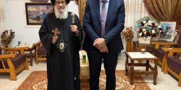 رئيس جامعة العريش يهنئ قداسة البابا تواضروس الثاني والإخوة الأقباط بمناسبة عيد القيامة المجيد .