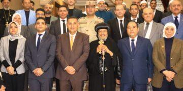 محافظ القليوبية يهنئ الأنبا مرقس بمطرانية شبرا الخيمة بعيد القيامة المجيد