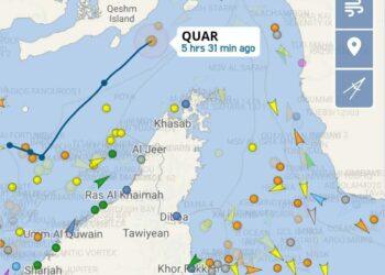 عبور استراتيجي في قلب التوترات: ناقلة “كوار” تشق طريقها عبر مضيق هرمز نحو الصين