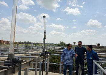 رئيس مياه المنوفية يتابع عمليات التشغيل بمختلف المحطات .