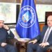 رئيس جامعة قناة السويس يستقبل وزير الأوقاف الدكتور أسامة الأزهري خلال مناقشة رسالة ماجستير بالمعهد الأفروآسيوي