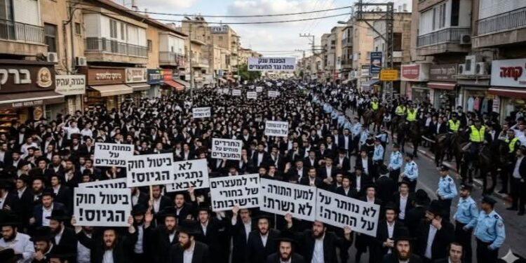 الحريديم ينفجرون في وجه التجنيد القسري واقتحام منزل قائد الشرطة العسكرية ينتهي باعتقال 25 متظاهراً