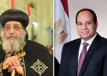 الرئيس السيسي يهنئ البابا تواضروس الثاني وأقباط مصر بالخارج بـ عيد القيامة