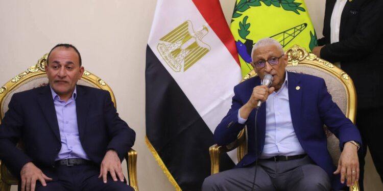 بالصور.. مجاور والعرجانى يتفقدان مدينة السلام الجديدة جنوب مدينة رفح
