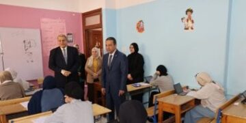 محافظ المنوفية يتفقد لجان امتحانات صفوف النقل الإبتدائية والإعدادية والثانوية