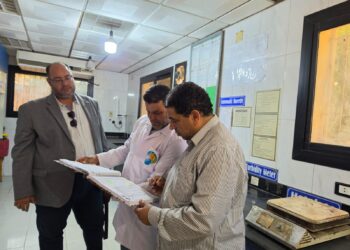 رئيس مياه المنوفية يتفقد عدد من المواقع التابعة لفرع الشركة بمنوف .