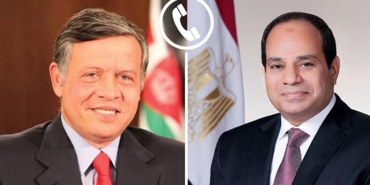 السيسي وملك الأردن يبحثان التصعيد الإقليمي ويؤكدان دعم أمن المملكة ورفض انتهاكات الضفة والقدس