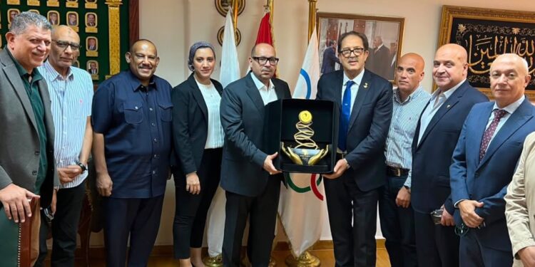 إدريس يستقبل براف.. واليوبيل الياقوتي يزين اللجنة الأولمبية المصرية