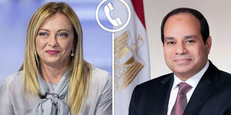 الرئيس السيسي يتلقى اتصالًا هاتفيًا من رئيسة وزراء إيطاليا
