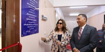 وزيرة التنمية المحلية والبيئة ومحافظ القليوبية يفتتحان المركز التكنولوجي الجديد بالوحدة المحلية بأجهور الكبرى بمركز طوخ