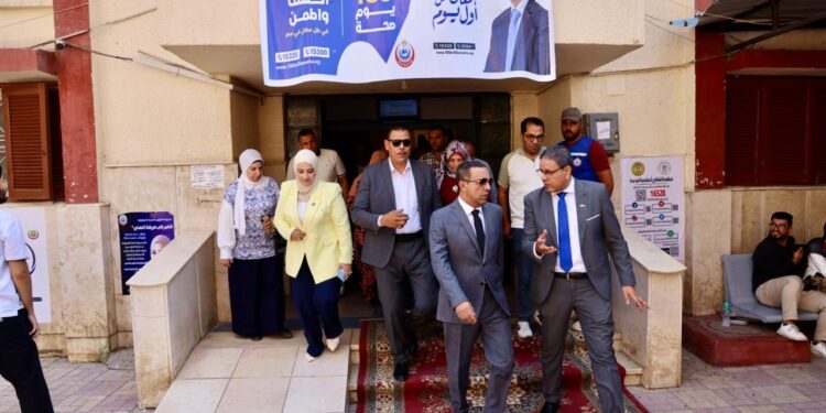 تحت رعاية رئيس الجمهورية محافظ المنوفية يدشن فعاليات النسخة الرابعة من مباردة ” 100 يوم صحة ” بالمركز الصحي بحي غرب تحت شعار ” عام صوت المريض ودعم المرضي” ويؤكد صحة المواطن أولوية للدولة المصرية