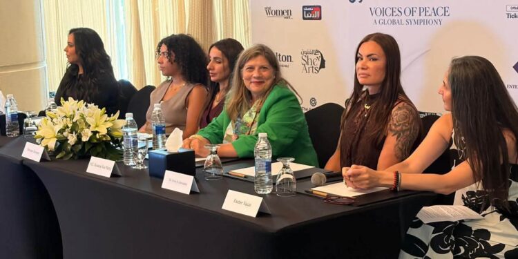 سفيرة البرتغال بمصر تشارك في المؤتمر الصحفي لإطلاق الدورة السادسة من مهرجان«أصوات من أجل السلام – سيمفونية عالمية».