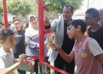 النشء يشاركون في تطوير وتجميل مراكز الشباب ..ضمن معسكر للخدمة العامة بالقليوبية.